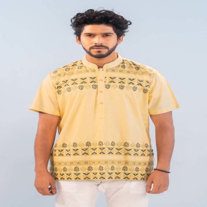 Cream Cotton Printed Fatua